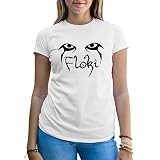 Floki Eyes Vikings TV Series Show Inspired Damen Weißes T-Shirt Size S