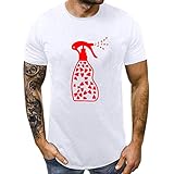 CPNG Valentine's Day Simple Printed T-Shirt for Men, Comfortable Short Sleeve Couple Round Neck Top