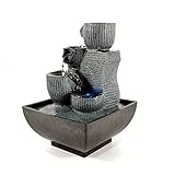 YIXIN2013SHOP Zimmerbrunnen Innenbrunnen LED Fließendes Wasser Desktop Brunnen Reichtum Gutes glückliches Feng Shui Desktop Dekorationen Zen Meditation Yoga Friedliche Ornamente B