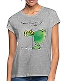 Spreadshirt Janosch Günter Kastenfrosch Küssen Ist Wie Fliegen Frauen Oversize T-Shirt, XL, G