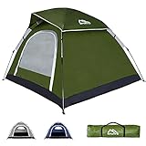 Campingzelt Premium Pop Up Zelt 2-3 Personen Würfelzelt Wasserdicht Winddicht Kuppelzelt Zelt (Olivgrün)