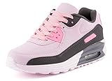 Fusskleidung Unisex Damen Herren Sportschuhe Übergrößen Laufschuhe Turnschuhe Neon Sneaker Schuhe Grau Rosa EU 38