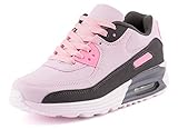 Fusskleidung Unisex Damen Herren Sportschuhe Übergrößen Laufschuhe Turnschuhe Neon Sneaker Schuhe Grau Rosa EU 38