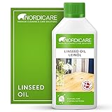 Nordicare Leinöl [500ml] für Holz zum Holzschutz I Leinöl Firnis Holzöl für Innen I Gekochtes Leinöl für Möbel Holz Öl, Leinenöl H