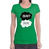 Okay? Okay Damen Grün X-Large T-Shirt Slim Fit - Schicksal Mieser Verräter Mode Fault Our TFIOS S