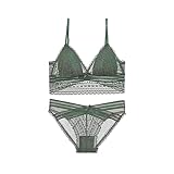 Kaytong Sexy Spitzen-Unterwäsche-Set Spitzen-BH-Set Push-Up-Büstenhalter Mode-BH und Höschen-Sets Dessous F