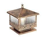 Säulenlicht im Freien. Courtyard Säule Kopflampe Europäische Außenlandschaft Wandleuchte Villa Gartentor Light Square Kokosnussbaum Wasserdicht, Outdoor Post Lights Säulenlampe Dekorative Säulen R