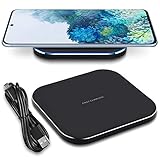 Nauci QI Wireless Ladestation kompatibel für Samsung Galaxy S21 S20 / FE/Plus/Ultra Kabelloser Charger Induktives Universal Schnell Ladeg
