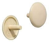 Gedotec Möbel-Abdeckkappen rund Schrauben-Kappen für Kopfloch-Bohrung PZ2 | H1115 | Abdeckungen Ø 12 x 2,5 mm | Verschluss-Stopfen Kunststoff beige | 20 Stück Endkappen für Bohrlöcher & Holz-Möb