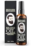 Bartöl - Beard Oil für Männer - Für gesundes Bartwachstum & einen gepflegten Stil - Leicht parfümiert, enthält Jojoba- & Mandelöl - Vegane Bartpflege - 100