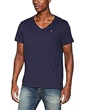 Tommy Jeans Herren Original Kurzarm T-Shirt Blau (Black Iris 002) Larg