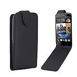 Liaoxig Handyhüllen for HTC Desire 500 / 506e Vertical Flip Magnetic Snap Ledertasche (Schwarz) Handyhüllen (Farbe : Black)