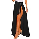 JLTPH Damen Strand Rock Hohe Taille Sommer Sarong Strandkleid Boho Seiten Schlitz Split Lange Maxi-Rock Badeanzug Bikini Cover-Up