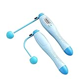 NanNew Einstellbares Gewicht/Länge Digitales Counting Springseil, mit Kalorienzähler, Schnurloser Trainingsball, für Fitness, Workout, zu Hause, im Freien, für Männer, Frauen,