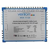 Venton Sat Multischalter 17/20 MSK I Multiswitch Kaskade für 20 Teilnehmer I Sat-Verteiler 17 Eingänge 20 Ausgänge - Full HD-TV 4K 3D I Empfang digitaler & terrestrischer Signale I inkl N