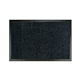 WohnDirect Fußmatte für Innen und Außen Schwarz 60x90 cm • Türvorleger mit starker Schmutzaufnahme zudem rutschfest & waschbar • Fußabtreter in vielen versch. Größ