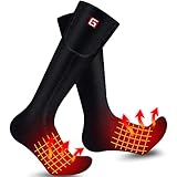 Svpro Batterie beheizte Socken Männer Frauen wiederaufladbare elektrische Socken, Winter warme Socken mit 3 Wärmeeinstellungen, beheizte thermische Socken für Wandern Camping Skifahren Angeln Jag