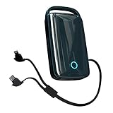 iWALK Powerbank 20000mAh, USB C Externer Akku mit 18W, Tragbares Ladegerät mit Integrierte USB-C Kabel Kompatibel für iPhone 12/12 Mini/12 Pro Max/11/Xs/XR/X/8,Samsung Galaxy S20,S10,S9,S8,Note 20/10