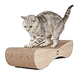 CanadianCat Company ® | XXL Satellite 2.0 Lounge | Natur | Kratzmöbel, Kratzbrett |Qualitäts-Pappe +Katzenminze | 76 X 24 X 15