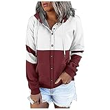 XTBFOOJ Langarm Oberteil Damen brauner Pullover Damen karrierte blusen Poncho Mantel mit Kapuze modetalente Pullover Baumwolle Damen Oberteil Damen Sommer Kleid Bauch kaschieren D