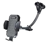 FLOVEME KFZ-Handyhalterung, Windschutzscheibenhalterung für Auto [Upgrade] Schwanenhals-Auto-Telefonhalterung mit starkem Saugnapf, Anti-Schüttel-Stabilisator, Sony, LG