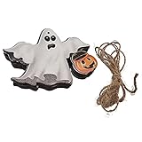 Mengove Holz anhänger Holzanhänger Kürbis Halloween Ornamente zum Aufhängen für DIY Handwerk Party Holzscheiben Blank Hängende Ausschnitte Festival Holztür Dekoration Tisch Garten Z