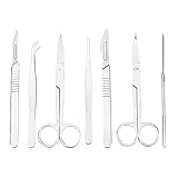 Anatomie Dissektions Set 7-teiliges Präparierbesteck Edelstahl Labor Dissektionsset Sezierbesteck für S