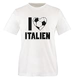 I Love Italien - Herren T-Shirt - Weiss/Schwarz Gr. XL