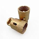 Shenyitool Hardwaretools 2ST dia 38mm Vaccum Gelötete Diamant-Porzellan-Fliesen Bohrer M14 Gewindebohrer Säge Bohrkronen Granit Marmor Loch Werkzeug