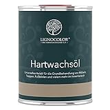 Lignocolor Hartwachsöl Holzöl (1 L, Natur seidenglänzend, farblos) Allergikerfreundlich Holzöl Pflegeöl für I