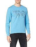 Replay Herren M3323 .000.22390P Sweatshirt, 204 Azure, XXL