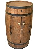 Fassbar mit 2 Türen und Led, Holzfass 80 cm Weinfass - Barschränk handgemacht Flaschenregal Hausbar Vintage theke bar Wand holzregal Whisky Wein Bier - Bartisch Geschenk für M