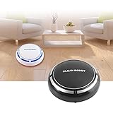 frenma Reiniger Roboterreiniger, USB Wiederaufladbarer Intelligenter Automatischer Roboter-Haushaltsbodenreiniger Staubkehrmaschine für Tierhaare, Hartböden und Teppich mit Niedrigem Flor(Schwarz)