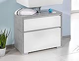 Homedesign MK Waschbecken-Unterschrank Beton Optik Grau Waschbeckenschrank WBU Bad Schrank