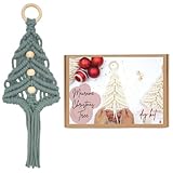 Dein eigenes DIY Makramee Weihnachtsbaum Set für Anfänger (Grün)