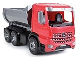 Lena 04610 - Worxx Muldenkipper Mercedes Benz Arocs, ca. 45 cm, Baustellen Spielfahrzeug für Kinder ab 3 Jahre, robuster Kipper LKW mit verriegelbarer Kippmulde und beweglicher Heckklapp