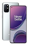 OnePlus 8T Lunar Silver | 6.55' 120Hz FHD+ Fluid Display | 8GB RAM + 128GB Speicher | Vierfach Kamera | 65W Warp Charge | Duale SIM | 5G | 2 Jahre G