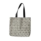 JJH K extra große Canvas-Tasche mit Reißverschluss, XL. Größe Schulter Tragetaschen for Damen, Einkaufstasche Laptop Handtasche Strand Reisetasche (Color : Beige, Größe : 43x38cm)