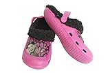 Winter Clogs Kinder Hausschuhe Pantoffel Sandalen Gefüttert Motive (33-34, Disney Violetta (Lila/Schwarz))