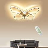 JDMYL 28W Moderne LED Deckenleuchte, 3000~6000k Dimmbar, Kreative Schmetterlings Acryl Deckenlampe, Aluminium Deckenleuchten for Wohnzimmer, Küche, Kinderzimmer, Schlafzimmer [Energie A ++]