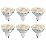 MR16 GU5.3 12V 5W LED Warmweiß 3000K, 500LM, 120 Grad, Ersatz Decostar GU5.3 35W 50W, Ø50mm MR16 AC/DC 12V LED Einbaustrahler für Wohnmobile Deckenleuchte, Nicht Dimmbar, 6er-S