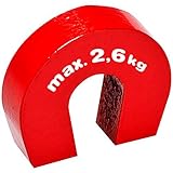 Hufeisenmagnet Schulmagnet 28 x 25 x 8mm AlNiCo rot - hält 2,6 kg - Aluminium-Nickel-Cobalt Magnete gehören zu den stärksten Magneten, die heutzutage hergestellt werden. Sie sind ideal zum Exp