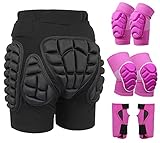 QDY -Protective Padded Shorts 3D Protection Hip Butt Eva Padded Short Pants Impact Pants Hüftschutz Für Herren Damen Schutzausrüstung Für Ski Eislaufen Snowboarden,D2,S