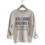 Wollmantel für Damen, langärmelig, einfarbig, Rundhalsausschnitt, Fuzzy Sherpa, Pullover, langärmlig, Top für Damen, langärmlig, Sweatshirt mit langen Ärmeln, (#007) Beige, Larg