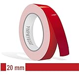 siviwonder Zierstreifen rot Karmin Glanz in 20 mm Breite und 10 m Länge Aufkleber Folie für Auto Boot Jetski Modellbau Klebeband Dek