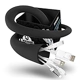 Wertmann Neopren Kabelschlauch schwarz für TV oder PC Kabelmanagement Schreibtisch - Einstellbarer Durchmesser - als Flexibler Kabelkanal schwarz oder als Kabelschutz Hund - 3m Cable Manag