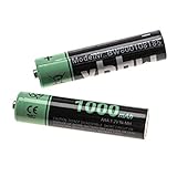 vhbw 2X NI-MH 1000mAh (1.2V) wiederaufladbare Akkus für Sennheiser HDR 160 (RS 160), HDR 170 (RS 170), HDR 180 (RS 180) wie AAA, Micro, R3, HR03