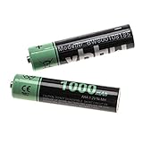 vhbw 2X NI-MH 1000mAh (1.2V) wiederaufladbare Akkus für Sennheiser HDR 125 (RS 125), HDR 126 II (RS 126 II) wie AAA, Micro, R3, HR03