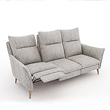 place to be. 3 Sitzer Sofa Recliner mit Zwei Liegefunktionen verstellbares Liegesofa Relaxsofa Couch Hellbraun M18609 mit Fleckschutz B