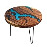 WBJLG Elegante Haarnadel Tischbeine Tisch im nordischen Stil River Base Wohnzimmer Kaffee Esszimmer Holztisch Harz Epoxy